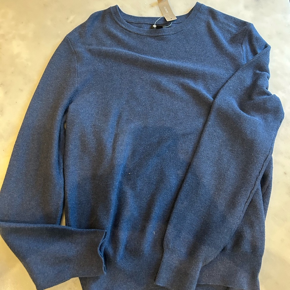 J. Crew Blue Crewneck Sweater 100% cotton